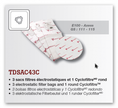 Vrecká do vysávača Cyclovac TDSAC43C / 92C